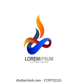 Fire logo ,Logo and Abstract web Icon and fire vector identity symbol. Modern logotype icon

