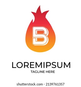 Fire Logo B Letter Flame Logo Stock Vector (Royalty Free) 2139761357 ...