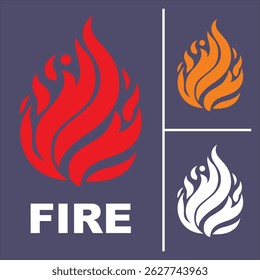 Logotipo de fogo, fogo ardente, fogo fluttering, fogo de tocha