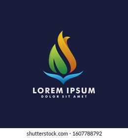 Fire logo colorful design vector