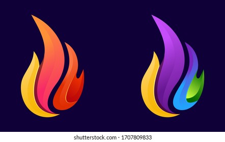 Logo de bomberos coloridos con concepto moderno