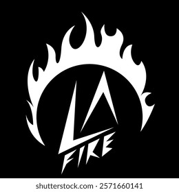 Fire logo, commemorating the Los Angeles America fire disaster
