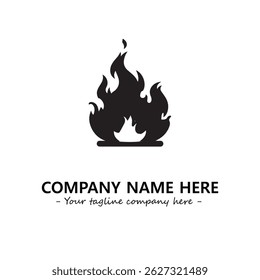 Fogo Logo Empresa Design Ilustração Vetor Imagem Gráfica