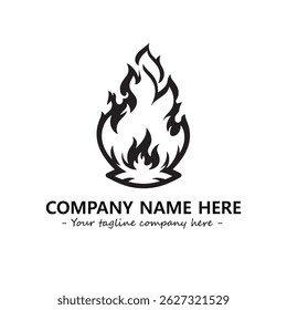 Fogo Logo Empresa Design Ilustração Vetor Imagem Gráfica