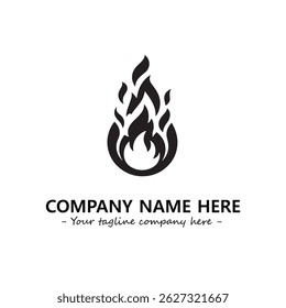 Fogo Logo Empresa Design Ilustração Vetor Imagem Gráfica