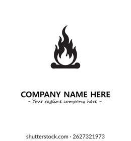 Fogo Logo Empresa Design Ilustração Vetor Imagem Gráfica