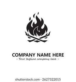 Fogo Logo Empresa Design Ilustração Vetor Imagem Gráfica