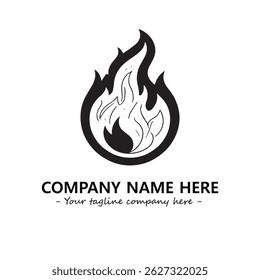 Fogo Logo Empresa Design Ilustração Vetor Imagem Gráfica