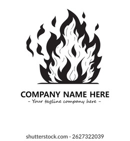 Fogo Logo Empresa Design Ilustração Vetor Imagem Gráfica