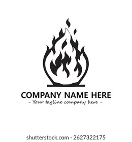 Fire Logo Company Design Illustration Vector Graphic Image