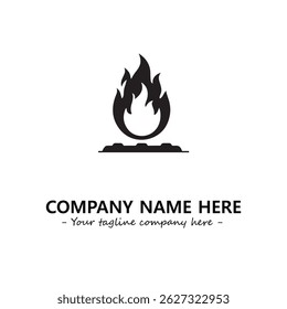 Fogo Logo Empresa Design Ilustração Vetor Imagem Gráfica