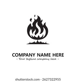 Fogo Logo Empresa Design Ilustração Vetor Imagem Gráfica