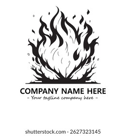 Fogo Logo Empresa Design Ilustração Vetor Imagem Gráfica