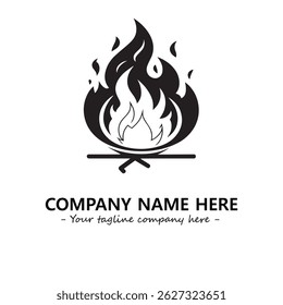 Fire Logo Company Design Illustration Vector Graphic Image