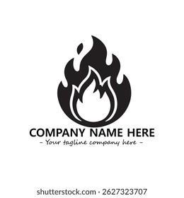 Fogo Logo Empresa Design Ilustração Vetor Imagem Gráfica