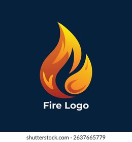 Fire Logo Concept, Blazing Flame Symbol, Torch-Inspired Icon Design, vector template
