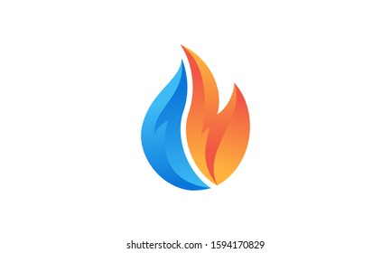 Fire logo concept stock image