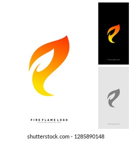 Fire Logo concept Vector. Fire leaf logo template vector