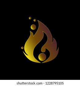fire logo with deep philosophy for technology or business  startup company. fire sign has mean spirit, brave and innovation to the future.