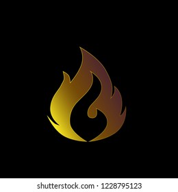 fire logo with deep philosophy for technology or business  startup company. fire sign has mean spirit, brave and innovation to the future.