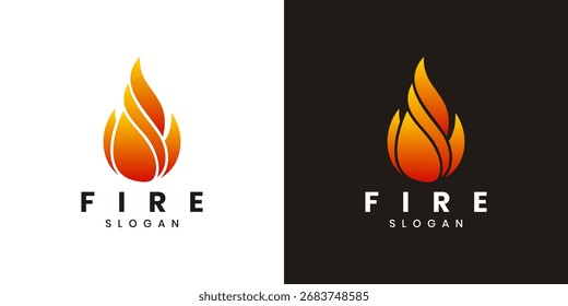 Brandlogo-Design mit abstraktem Flammensymbol
