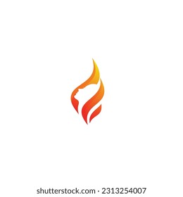 fire logo design biotechnology illustration