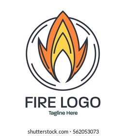 Fire logo design concept