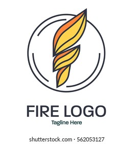 Fire logo design concept