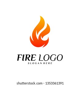 Fire Logo Design Concepts. Flame Logo Template Vector. Icon Symbol
