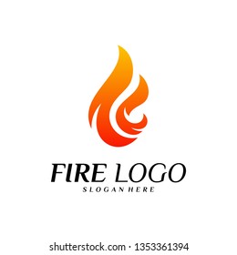 Fire Logo Design Concepts. Flame Logo Template Vector. Icon Symbol