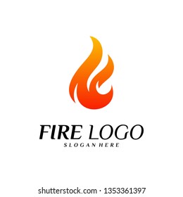 Fire Logo Design Concepts. Flame Logo Template Vector. Icon Symbol