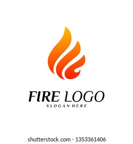 Fire Logo Design Concepts. Flame Logo Template Vector. Icon Symbol