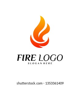 Fire Logo Design Concepts. Flame Logo Template Vector. Icon Symbol
