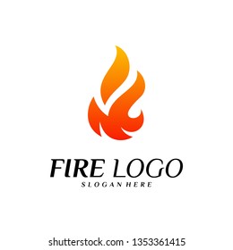Fire Logo Design Concepts. Flame Logo Template Vector. Icon Symbol