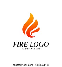 Fire Logo Design Concepts. Flame Logo Template Vector. Icon Symbol