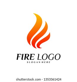 Fire Logo Design Concepts. Flame Logo Template Vector. Icon Symbol