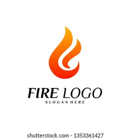 Fire Logo Design Concepts. Flame Logo Template Vector. Icon Symbol