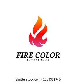 Fire Logo Design Concepts. Flame Logo Template Vector. Icon Symbol