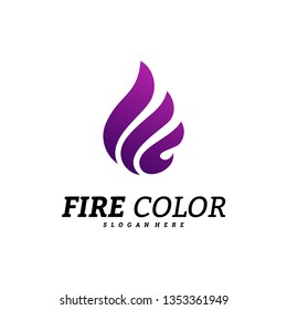 Fire Logo Design Concepts. Flame Logo Template Vector. Icon Symbol