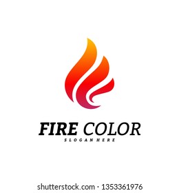 Fire Logo Design Concepts. Flame Logo Template Vector. Icon Symbol
