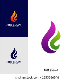 Fire Logo Design Concepts. Flame Logo Template Vector. Icon Symbol