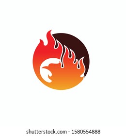 Fire Logo design Fireball hot fire