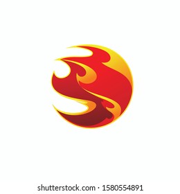 Fire Logo design Fireball hot fire