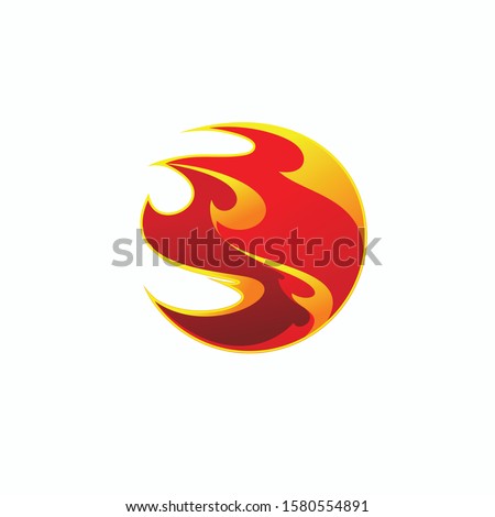 Fire Logo design Fireball hot fire