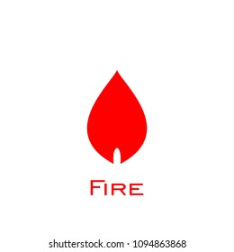 Fire logo design, flame graphic.