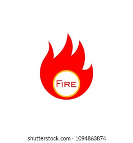 Fire logo design, flame icon logo vector graphic.