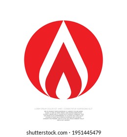 Fire logo design. Fire flame icon isolated on white background. Vector illustration 
