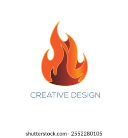Fire logo design icon app 
