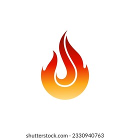Fire Logo Design Icon Vector Template