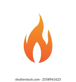 Fire logo design illustration and fire symbol